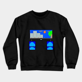 Watching TV on a chilling day Crewneck Sweatshirt